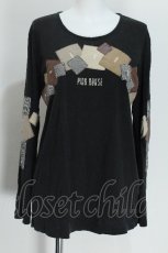 画像1: PINK HOUSE / ロゴパッチ長袖カットソー  黒 S-26-05-24-010-LO-TS-TE-ZS (1)