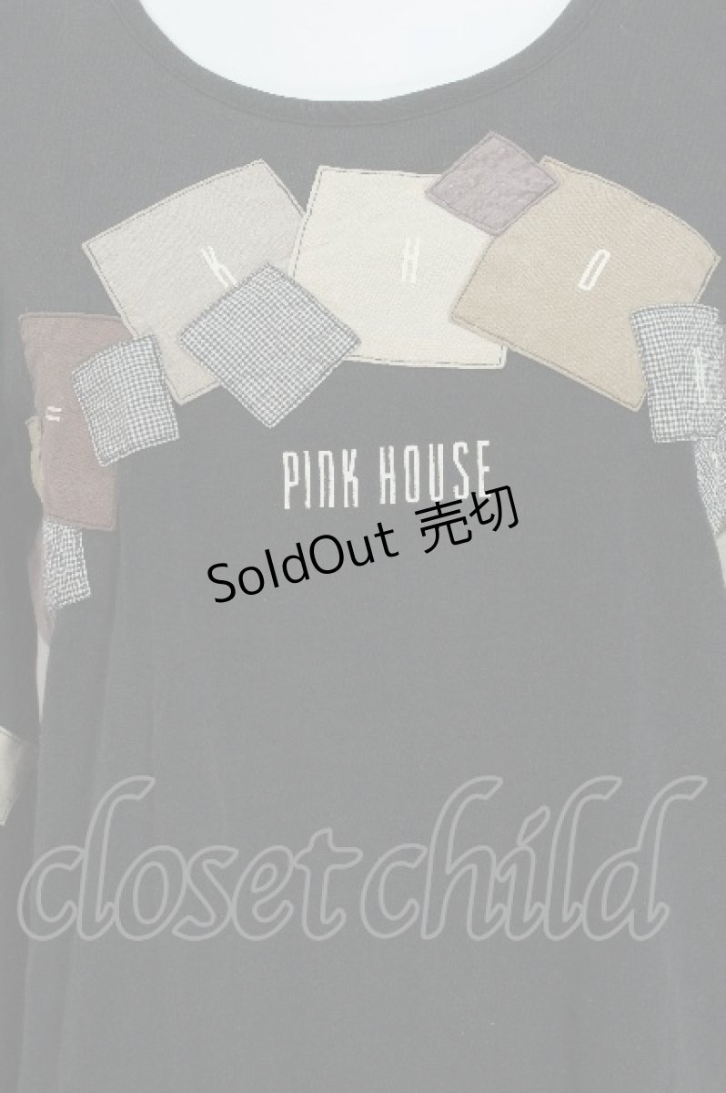 画像5: PINK HOUSE / ロゴパッチ長袖カットソー  黒 S-26-05-24-010-LO-TS-TE-ZS (5)