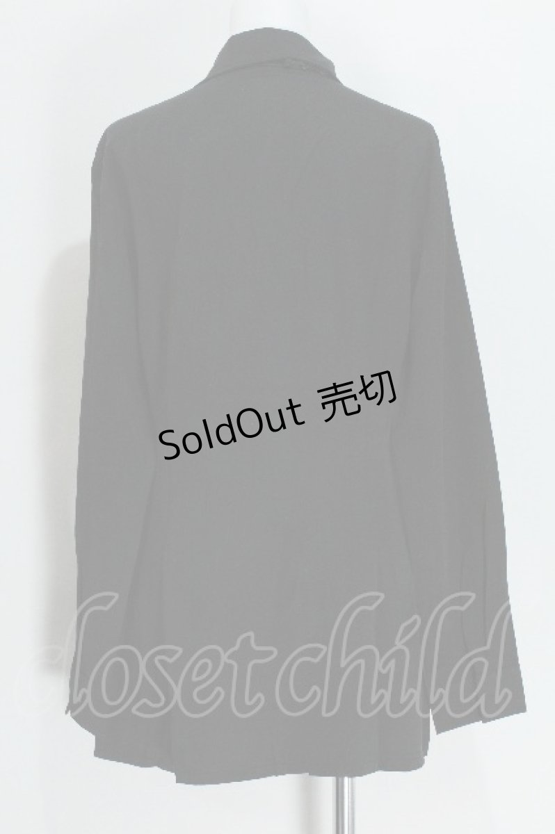 画像2: NieR Clothing / ウエストくびれスタイルアップシャツ【ワンタッチネクタイ付き】  黒 S-26-05-24-017-PU-BL-TE-ZS (2)