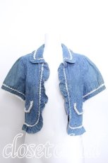 画像1: axes femme / デニムボレロジャケット  ウォッシュ S-26-05-25-050-AX-TO-HR-ZS (1)