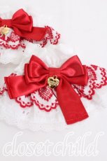 画像3: Angelic Pretty / センチメンタルハートレースお袖とめ  白ｘ赤 S-26-05-25-011-AP-ZA-AS-ZS (3)