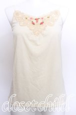 画像1: axes femme / お花＆パールキャミ  キナリ S-26-05-25-031-AX-BL-HR-ZS (1)