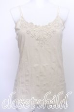 画像1: axes femme / ビーズ刺繍キャミソール M キナリ S-26-05-25-032-AX-TO-HR-ZS (1)
