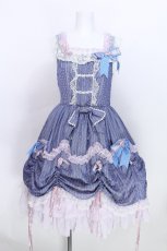 画像1: BABY,THE STARS SHINE BRIGHT / Albertineジャンパースカート  ブルー S-26-05-27-030-BA-OP-HR-ZS (1)
