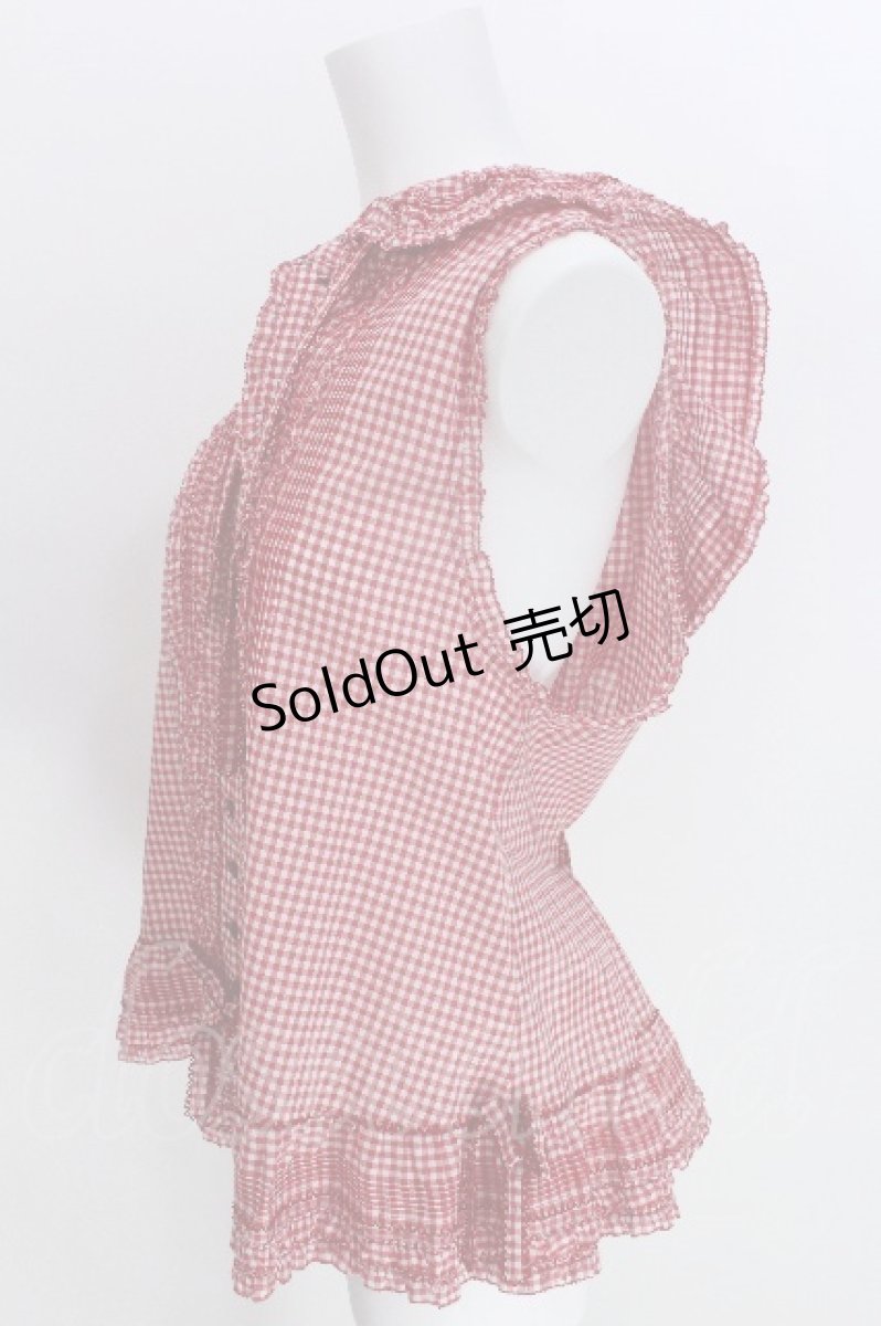 画像3: PINK HOUSE / フードベスト  赤Ｘ白チェック S-26-05-27-005-LO-TO-SA-ZS (3)