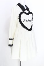 画像3: DimMoire / ハートフリルワンピース  白 S-26-05-27-044-PU-OP-HR-ZS (3)