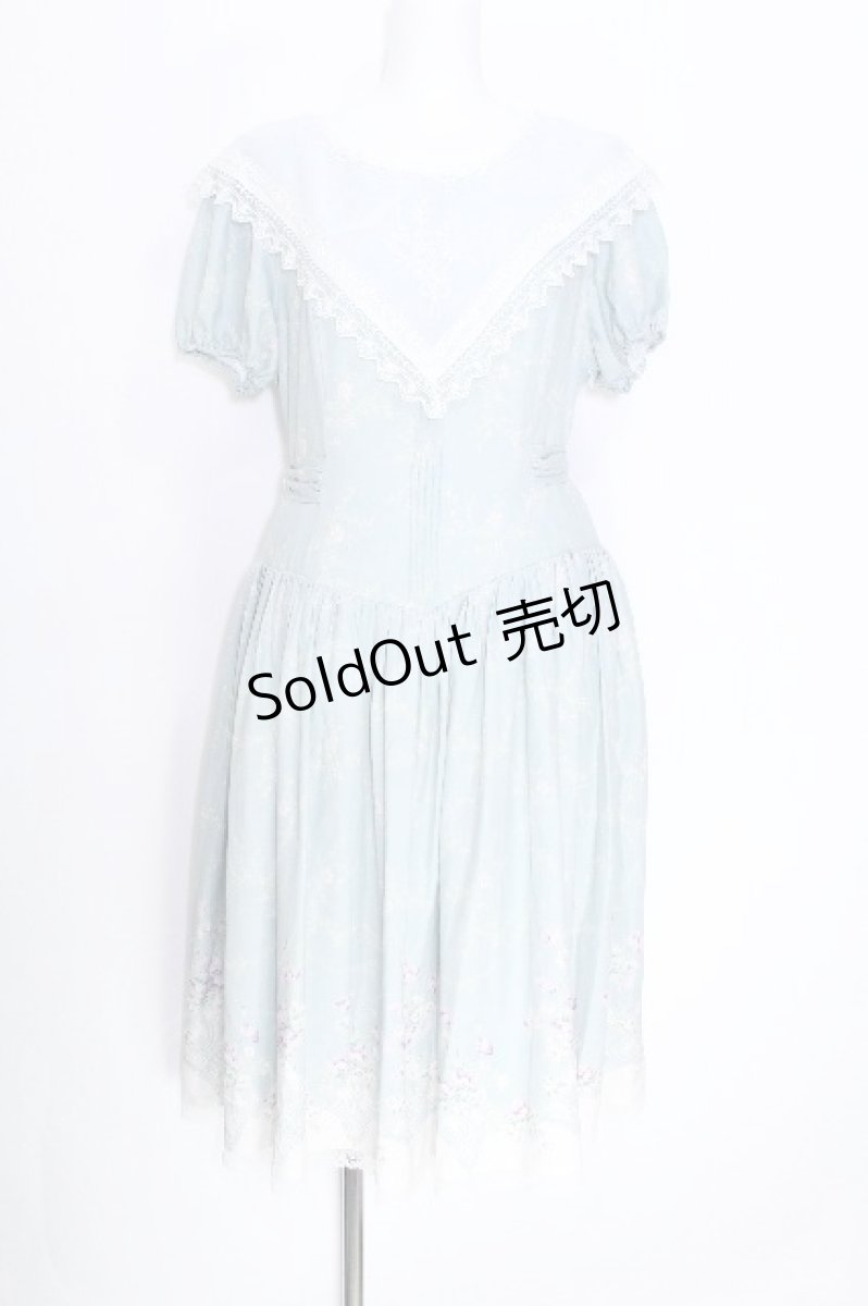 画像1: Avenue Denfer（海外ロリィタ） / 花柄シフォン半袖ワンピース XL ミント S-26-05-27-046-LO-OP-HR-ZS (1)