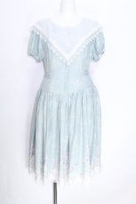 画像1: Avenue Denfer（海外ロリィタ） / 花柄シフォン半袖ワンピース XL ミント S-26-05-27-046-LO-OP-HR-ZS (1)