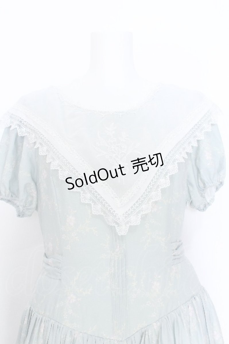 画像4: Avenue Denfer（海外ロリィタ） / 花柄シフォン半袖ワンピース XL ミント S-26-05-27-046-LO-OP-HR-ZS (4)