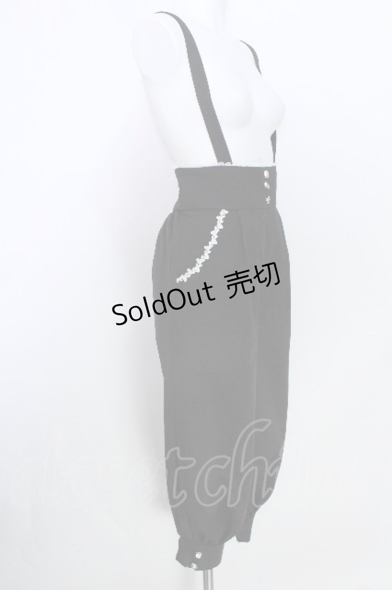 画像3: CHIP CLIP / Wonder Tea Party/サスペンダー付きパンツ  黒 S-26-05-27-064-LO-PA-HR-ZS (3)