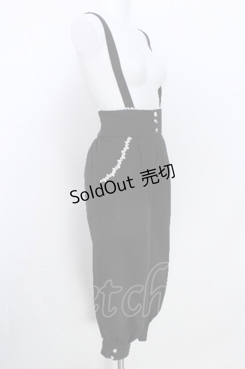 画像4: CHIP CLIP / Wonder Tea Party/サスペンダー付きパンツ  黒 S-26-05-27-064-LO-PA-HR-ZS (4)