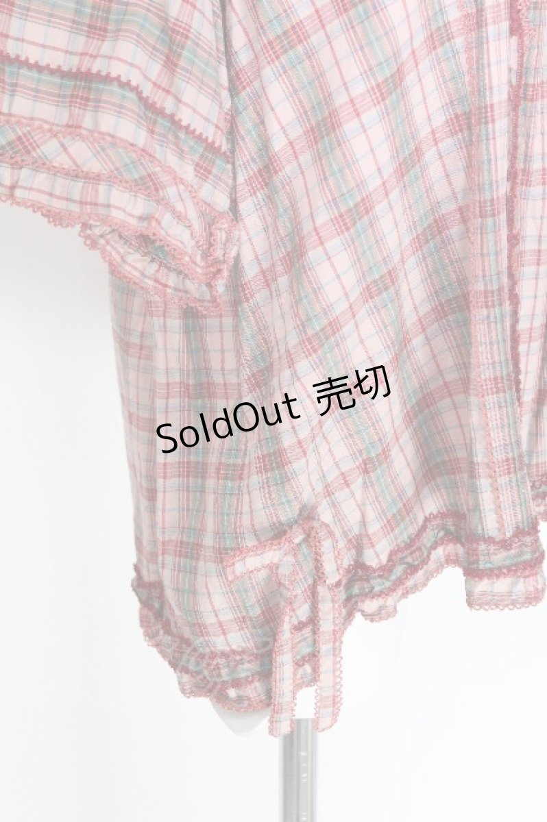 画像4: PINK HOUSE / タータンチェックブラウス F ピンク S-26-05-27-008-LO-BL-SZ-ZS (4)