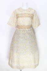 画像1: Jane Marple / シアーBetsy dayドレス M イエロー S-26-05-27-013-JM-OP-YM-ZS (1)