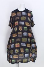 画像1: Jane Marple Dans Le Salon / Vintage Biscuits Canワンピース  ネイビー S-26-05-27-017-JM-OP-HR-ZS (1)