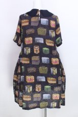 画像2: Jane Marple Dans Le Salon / Vintage Biscuits Canワンピース  ネイビー S-26-05-27-017-JM-OP-HR-ZS (2)