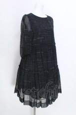 画像3: Jane Marple / シアーロゴのコットドレス  黒 S-26-05-27-022-JM-OP-AS-ZS (3)