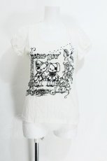 画像1: PEACE NOW / プリントパフ袖カットソー  オフ S-26-05-29-029-PU-TO-HR-ZS (1)