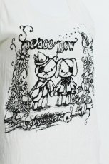 画像2: PEACE NOW / プリントパフ袖カットソー  オフ S-26-05-29-029-PU-TO-HR-ZS (2)