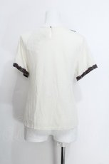画像3: axes femme / ビジュー使い襟付きカットソー  アイボリー S-26-05-29-032-AX-TO-HR-ZS (3)