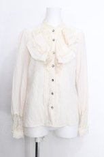 画像1: axes femme / ラッフル使いフリルブラウス  キナリ S-26-05-29-033-AX-BL-HR-ZS (1)