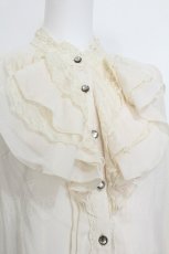 画像4: axes femme / ラッフル使いフリルブラウス  キナリ S-26-05-29-033-AX-BL-HR-ZS (4)