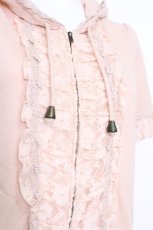 画像5: axes femme / レース配色半袖パーカー  ピンク S-26-05-29-036-AX-TO-HR-ZS (5)