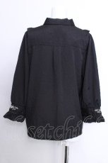 画像3: axes femme / バラ刺繍ヨーク切替七分袖ブラウス  黒 S-26-05-29-042-AX-BL-HR-ZS (3)