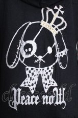 画像5: PEACE NOW / うさぎ刺繍裾フリルパーカー  黒 S-26-05-29-044-PU-TO-HR-ZS (5)