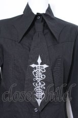 画像4: PEACE NOW / ネクタイ付ブラウス  黒 S-26-05-29-045-PU-BL-HR-ZS (4)