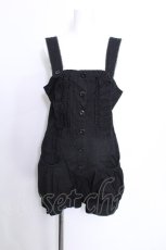 画像1: PEACE NOW / フリルサロペット  黒 S-26-05-29-047-PU-PA-HR-ZS (1)