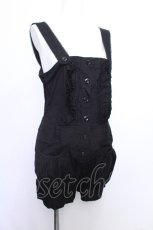 画像4: PEACE NOW / フリルサロペット  黒 S-26-05-29-047-PU-PA-HR-ZS (4)