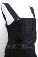 画像5: PEACE NOW / フリルサロペット  黒 S-26-05-29-047-PU-PA-HR-ZS (5)