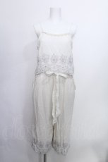 画像1: axes femme / 刺繍セットアップ M 白 S-26-05-29-048-AX-PA-HR-ZS (1)