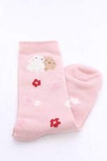 画像2: PINK HOUSE / 幸見うさぎ柄ソックス  ピンク S-26-05-29-001-LO-ZA-HR-ZS (2)