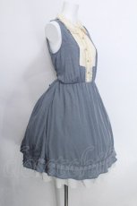 画像2: axes femme / 胸元切替ノースリーブワンピース M ブルーグレー S-26-05-29-051-AX-BL-HR-ZS (2)