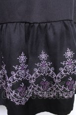 画像4: axes femme / アンティークローズ刺繍ジャンスカ  黒ｘ紫 S-26-05-29-056-AX-OP-HR-ZS (4)