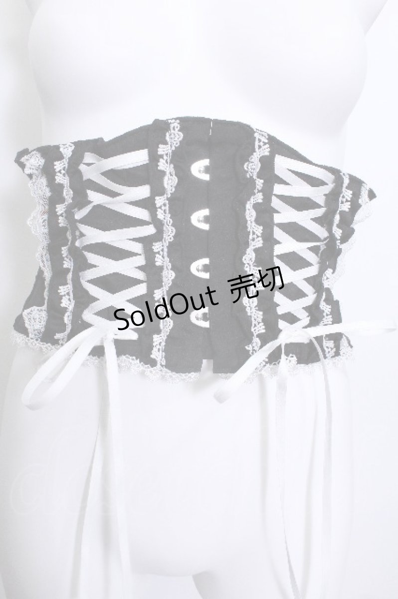 画像3: ATELIER PIERROT / horned Rose Corset  黒ｘ白 S-26-05-29-019-EL-OP-HR-ZS (3)