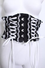 画像3: ATELIER PIERROT / horned Rose Corset  黒ｘ白 S-26-05-29-019-EL-OP-HR-ZS (3)