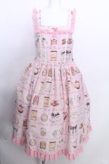 画像1: metamorphose / 【プラスサイズ】Classic Tea Houseジャンパースカート 2 ピンク S-26-05-30-030-ME-OP-AS-ZS (1)