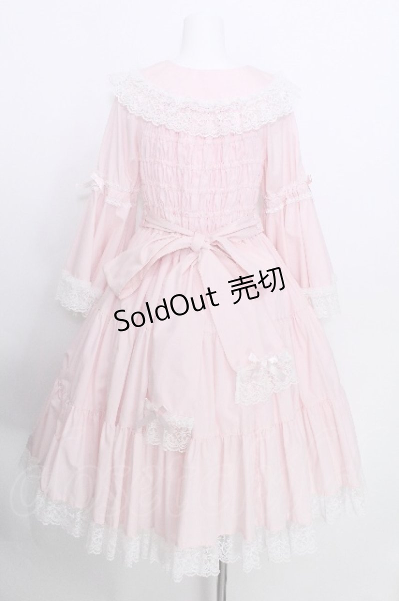 画像5: metamorphose / 無地ラッセルレースつき姫袖ワンピース 1 ピンク S-26-05-30-031-ME-OP-HR-ZS (5)