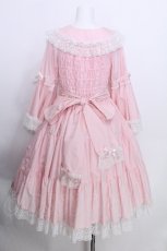 画像5: metamorphose / 無地ラッセルレースつき姫袖ワンピース 1 ピンク S-26-05-30-031-ME-OP-HR-ZS (5)