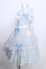 画像2: metamorphose / シナモロールコラボ　エプロン付きジャンパースカート  サックス S-26-05-30-032-ME-OP-AS-ZS (2)