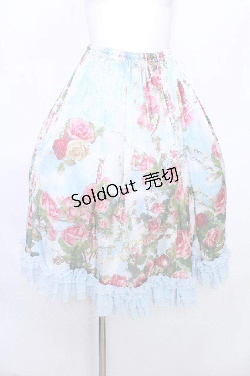 画像1: Triple fortune / 天空薔薇スカート  サックス S-26-05-30-043-EL-SK-HR-ZS (1)