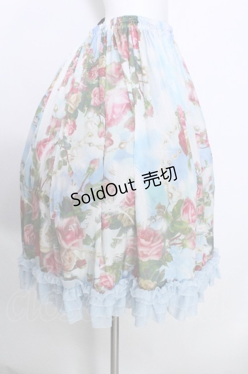 画像3: Triple fortune / 天空薔薇スカート  サックス S-26-05-30-043-EL-SK-HR-ZS (3)