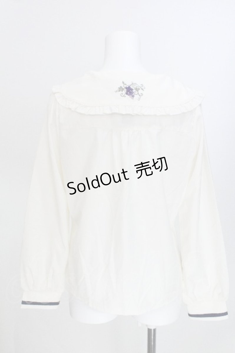 画像2: axes femme POETIQUE / ヴァンダンジュ刺繍ブラウス  オフ S-26-05-30-007-AX-BL-AS-ZS (2)