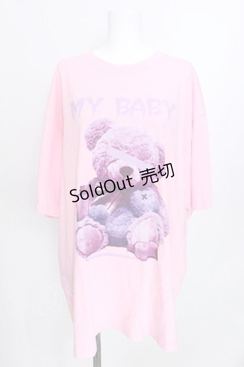 画像1: Amilige / Baby Bear BIG Tシャツ  ピンク S-26-05-30-012-PU-TS-HR-ZS (1)