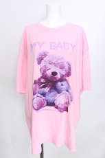 画像1: Amilige / Baby Bear BIG Tシャツ  ピンク S-26-05-30-012-PU-TS-HR-ZS (1)