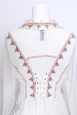 画像5: Ozz oneste / タッセルチャイナシースルーロングカーディガン  白Ｘピンク S-26-05-30-021-OO-TO-SA-ZS (5)