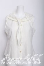 画像1: Ank Rouge / ボウタイ付きノースリーブブラウス  キナリ S-26-06-01-001-CA-BL-HR-ZS (1)