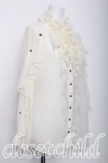 画像3: Ozz oneste / バラ刺繍シフォンフリルブラウス  オフ S-26-06-01-005-OO-BL-HR-ZS (3)